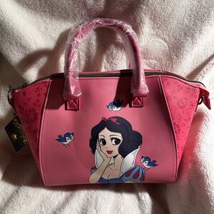 Disney’s Snow White Dark Pink Floral Handbag and Crossbody bag: NWT